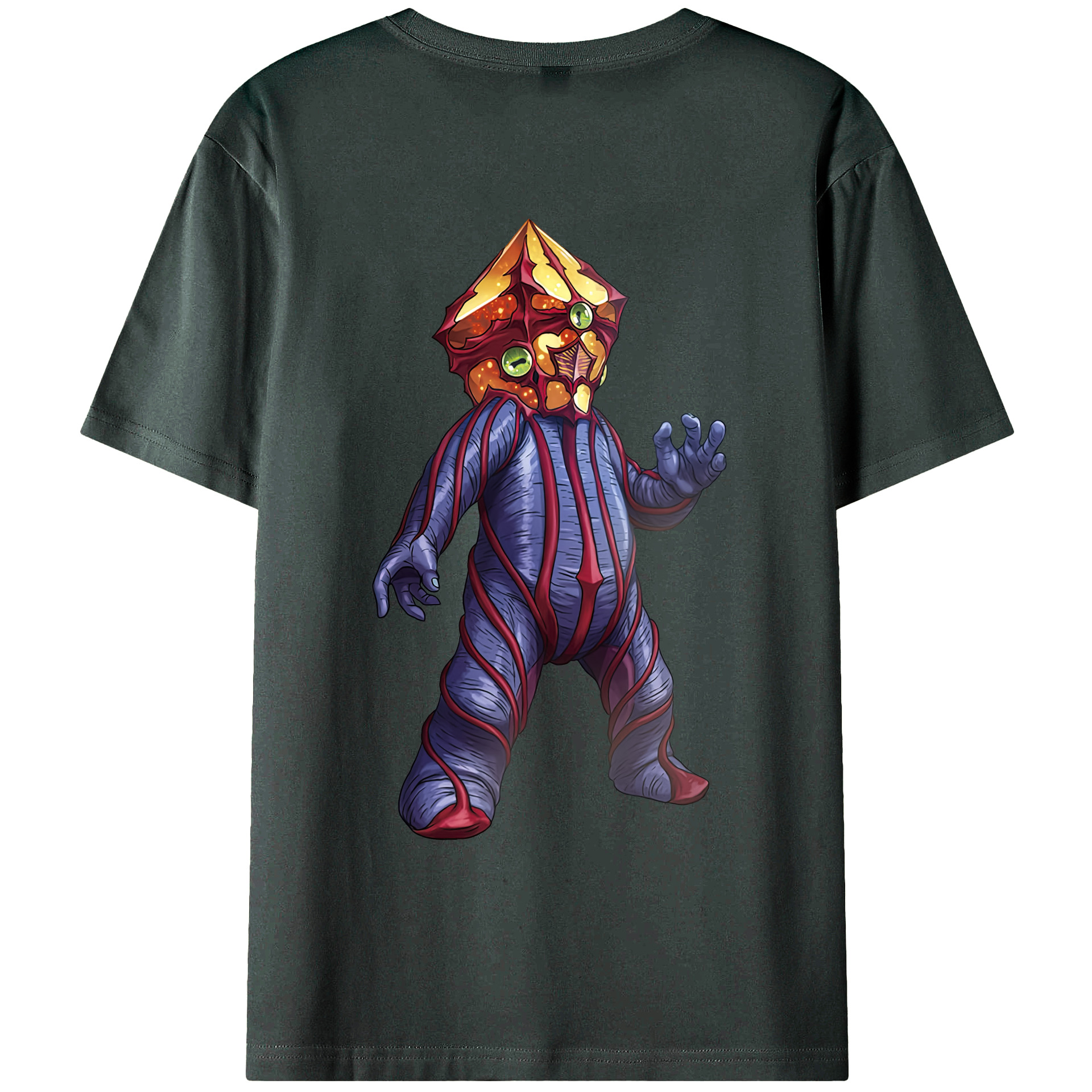 （画像用） ウルトラマン Ultraman 綿100％ メンズ半袖Tシャツ（バックプリント） 通気性